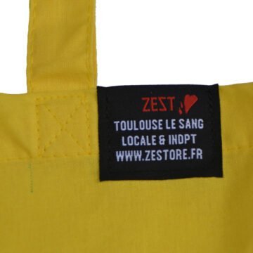 Tote Bag Zest Toulouse Line Jaune Etiquette Zoom