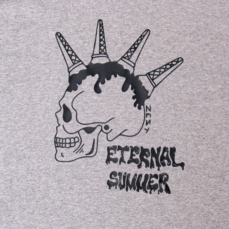 Eternal Summer T Shirt Gris Clair Zoom