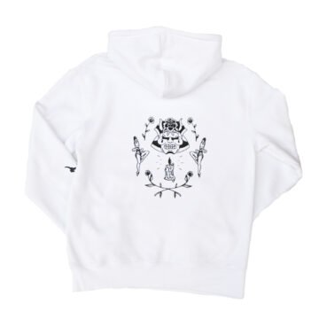 Sweat Hoodie Samourai Blanc Dos Zest Toulouse