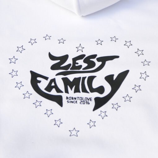Sweat Hoodie ZEST Family Blanc Dos Zoom Zest Toulouse