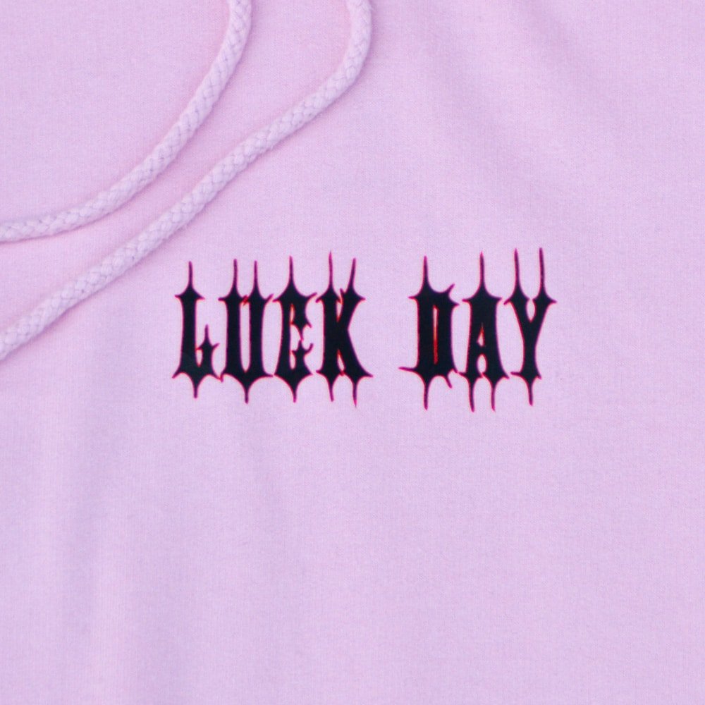 Luck Day Rose Pastel Hoodie Face Zoom