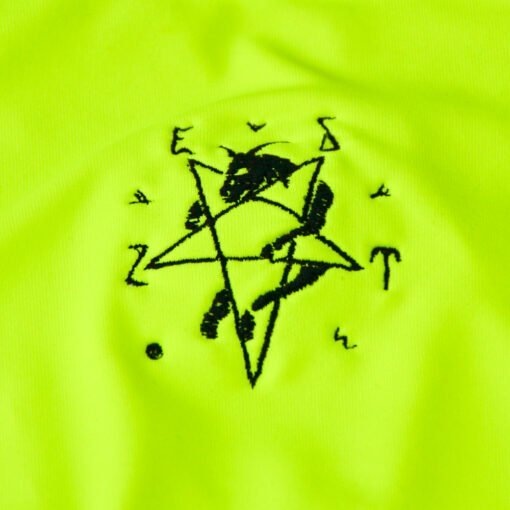 Brassiere Jaune Fluo Satan Face Zoom