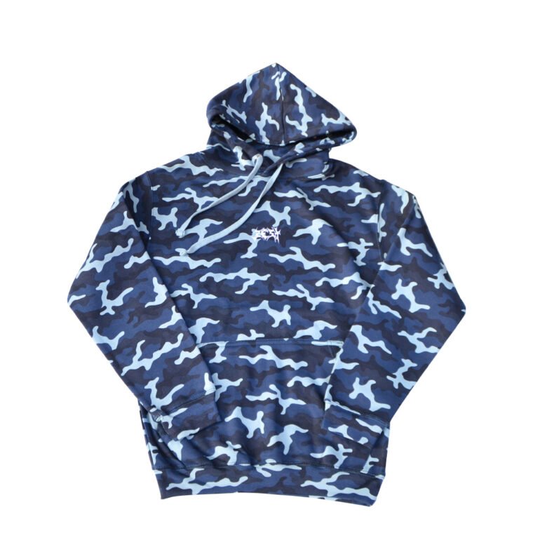 Hoodie Blue Camo Dark Face