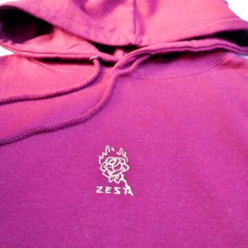 Hoodie Flower Burn Bordeaux Zoom