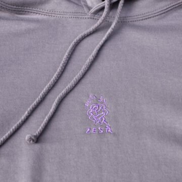 Hoodie Flower Burn Lila Zoom