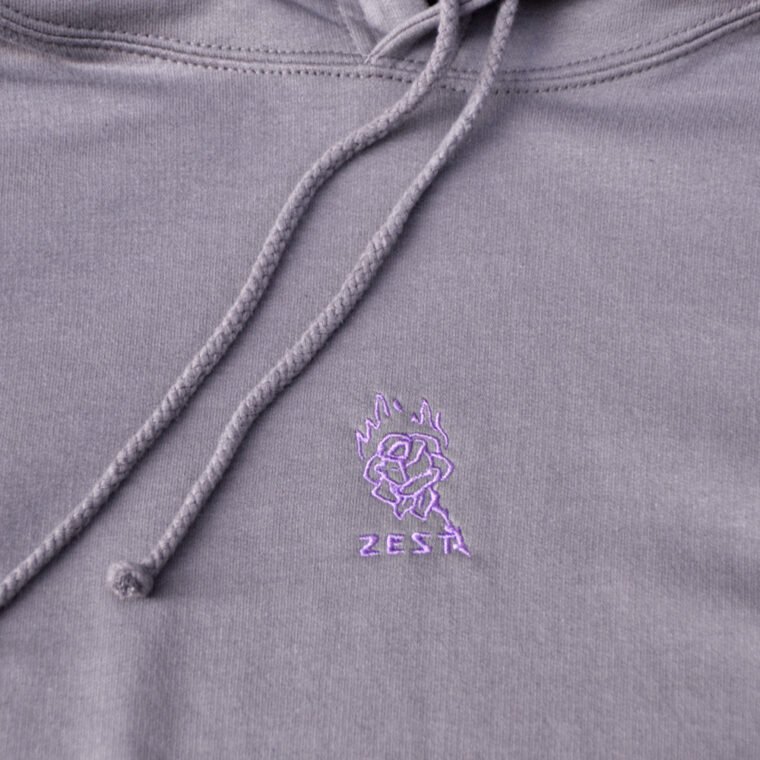 Hoodie Flower Burn Lila Zoom