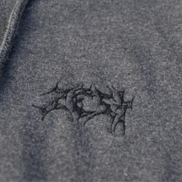 Hoodie Zip Gris Foncé Dark Zoom