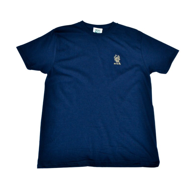 T Shirt Flower Burn Bleu Marine Face