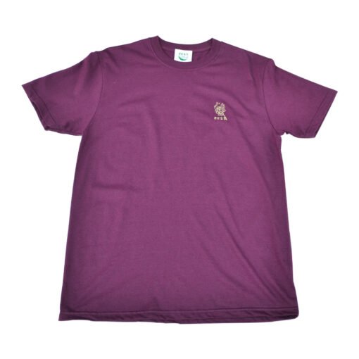 T Shirt Flower Burn Bordeaux Face