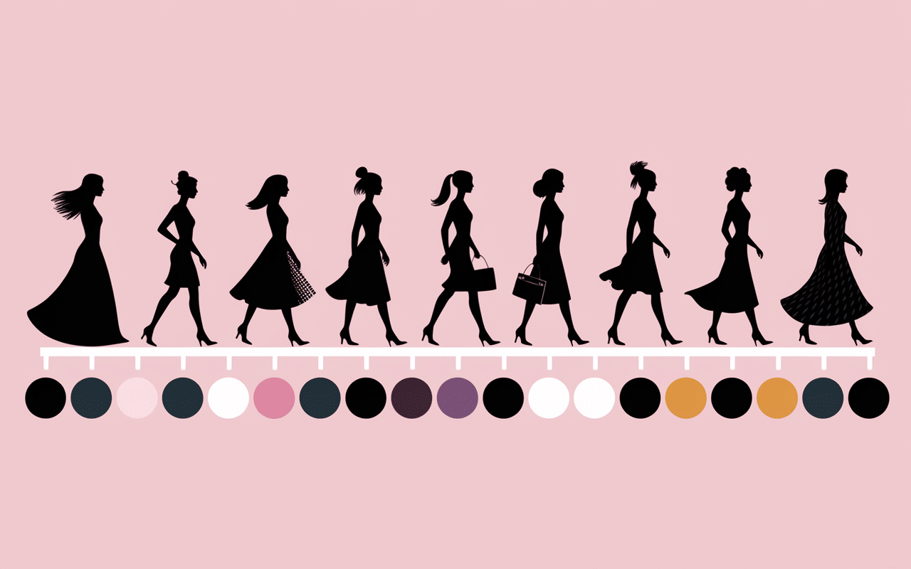 Timeline evolution mode feminine iemmafashion tradition innovation
