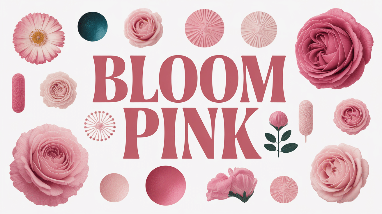 illustration bloom pink nuances modernes