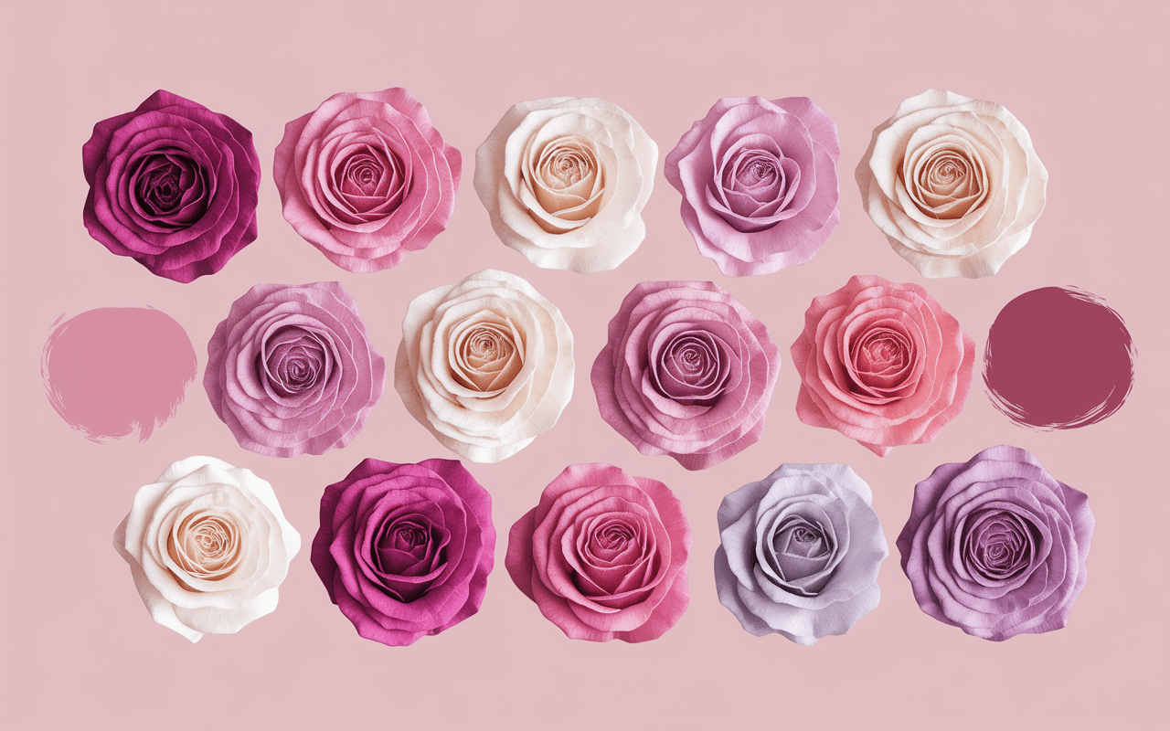 palette bloom pink nuances dégradé