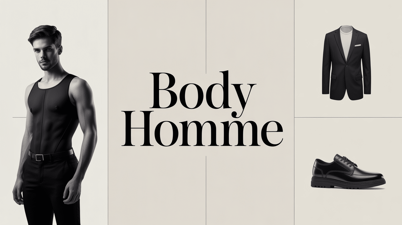 Homme portant bodies homme noir moderne