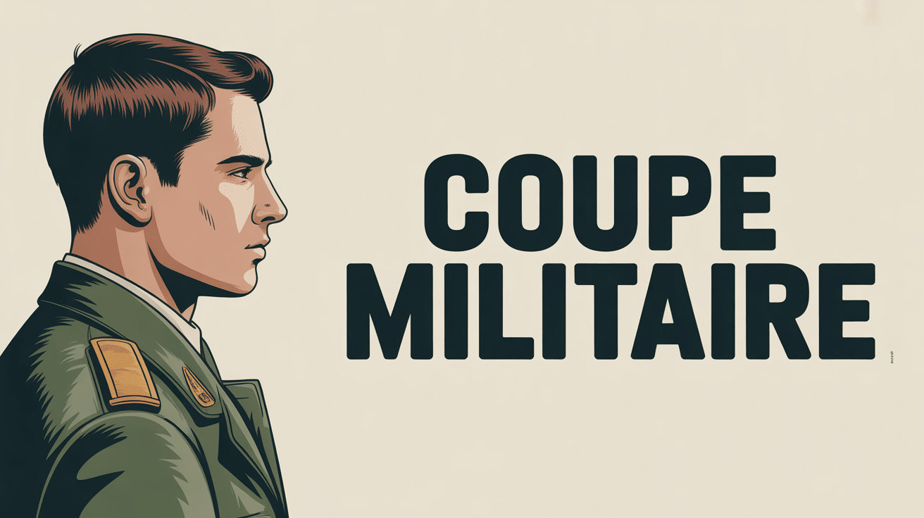 Homme profil coupe militaire portrait moderne