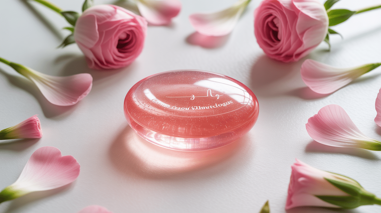 Gomme dépilatoire avis dermatologue sur fond blanc avec pétales