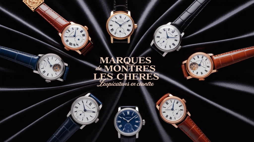 Collection luxe les marque de montre les plus cher sur velours noir