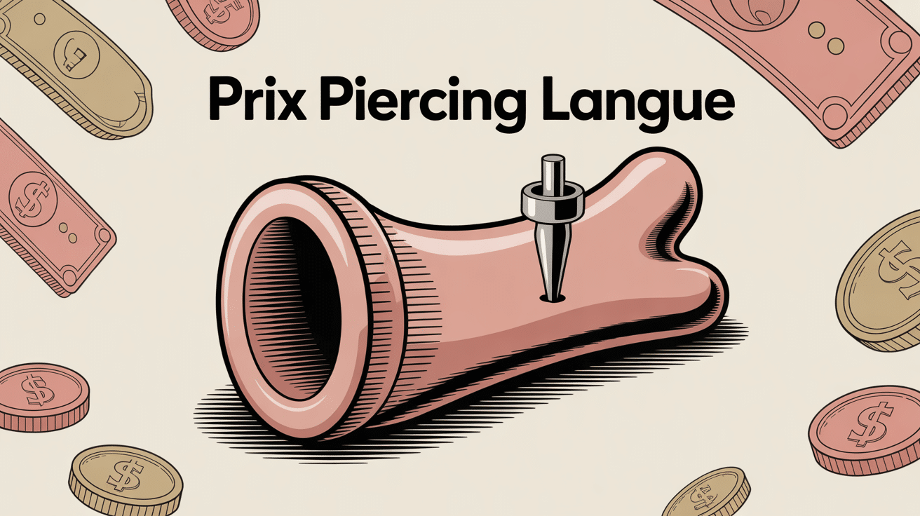 piercing sur la langue prix langue tirée argent