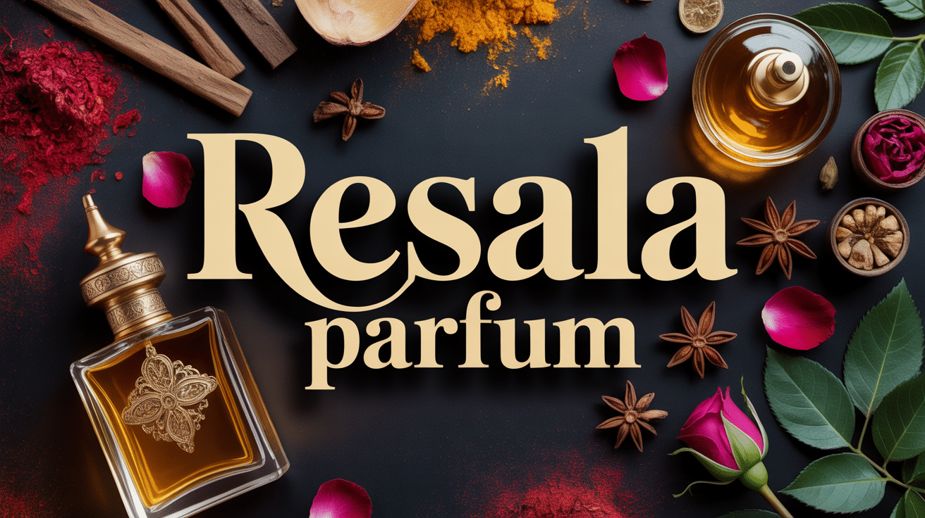 Flacon resala parfum luxe oriental décor doré