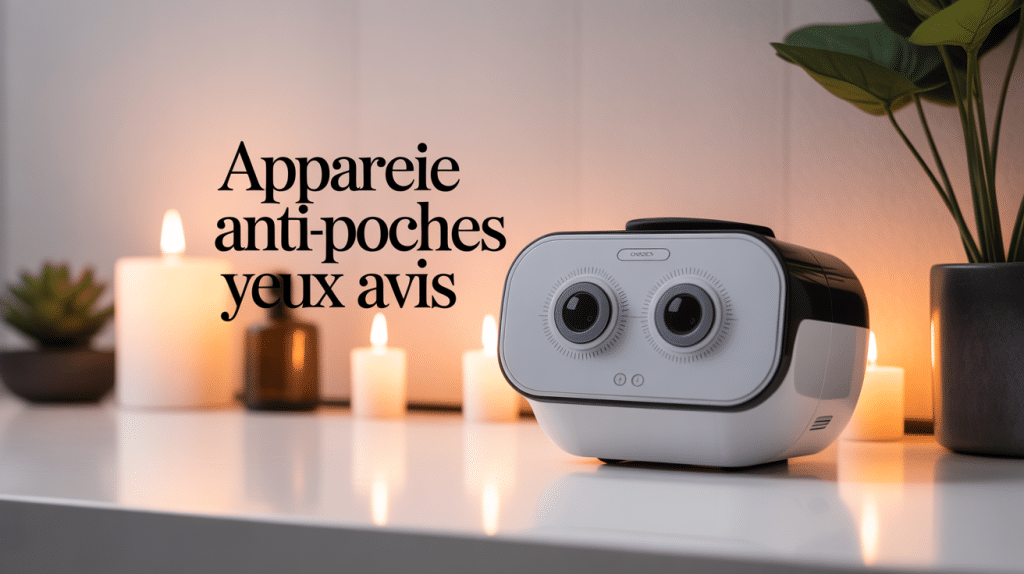 Appareil anti-poches yeux avis sur surface blanche ambiance relaxante