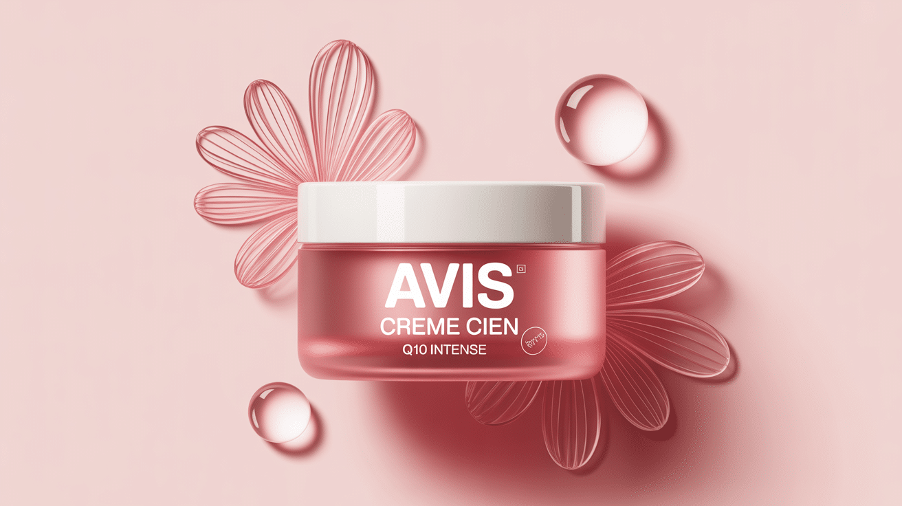 crème cien q10 intense avis pot sur fond pastel