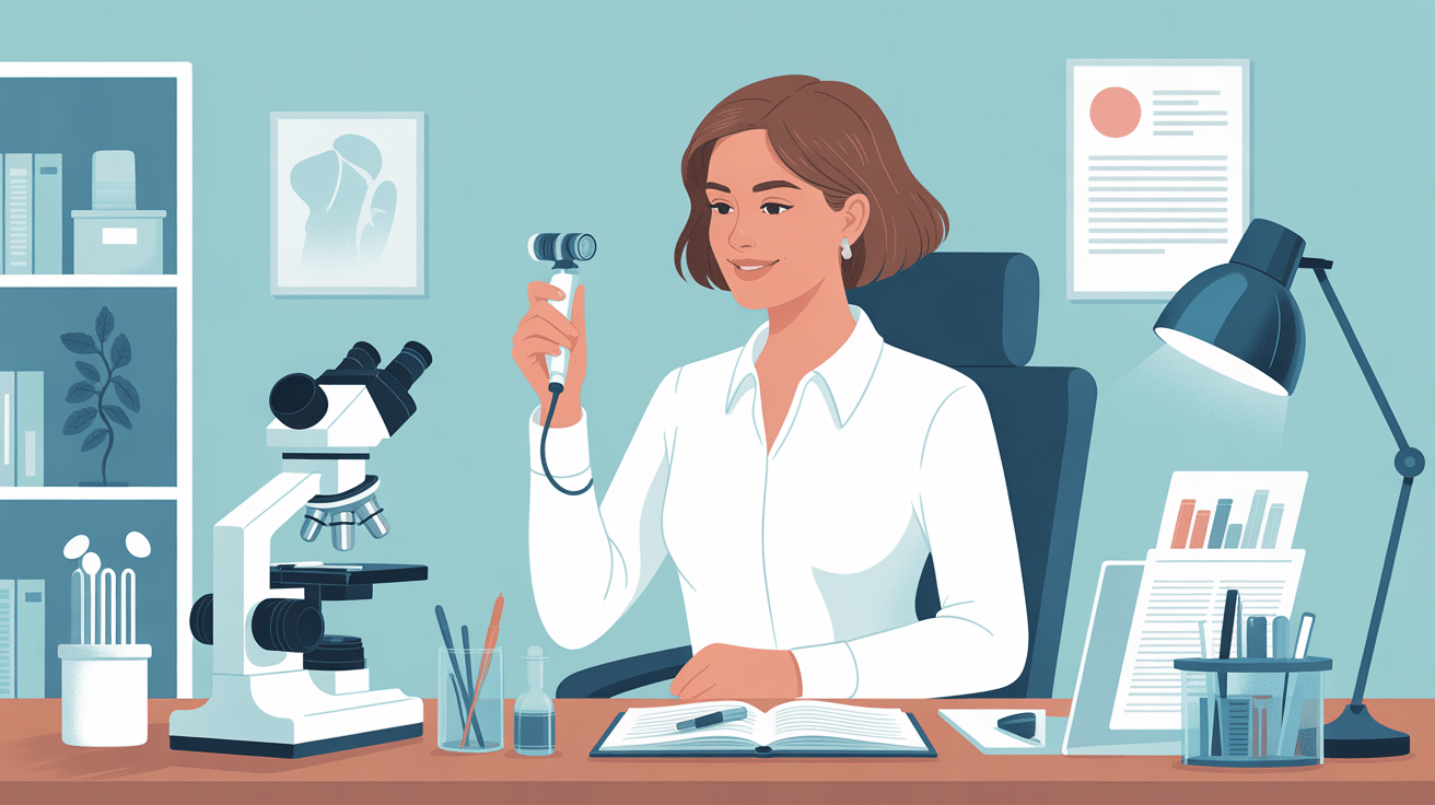 dermaroller avis dermatologue professionnel en blouse image