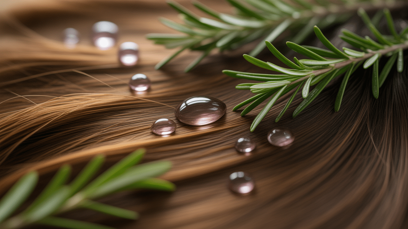 Eau de romarin cheveux avis cheveux brillants avec gouttes et romarin