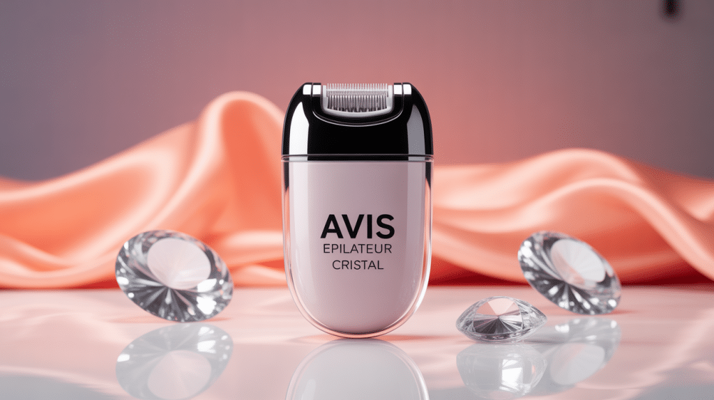 epilateur cristal avis moderne sur surface claire