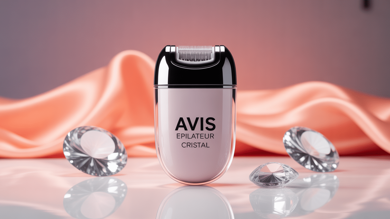epilateur cristal avis moderne sur surface claire