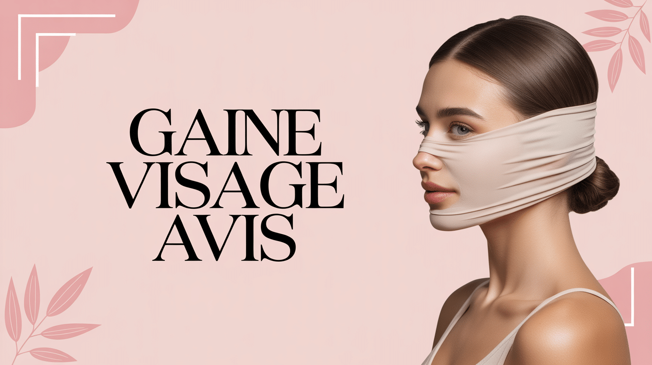 Gaine visage avis : femme avec bandeau elastique sur le visage