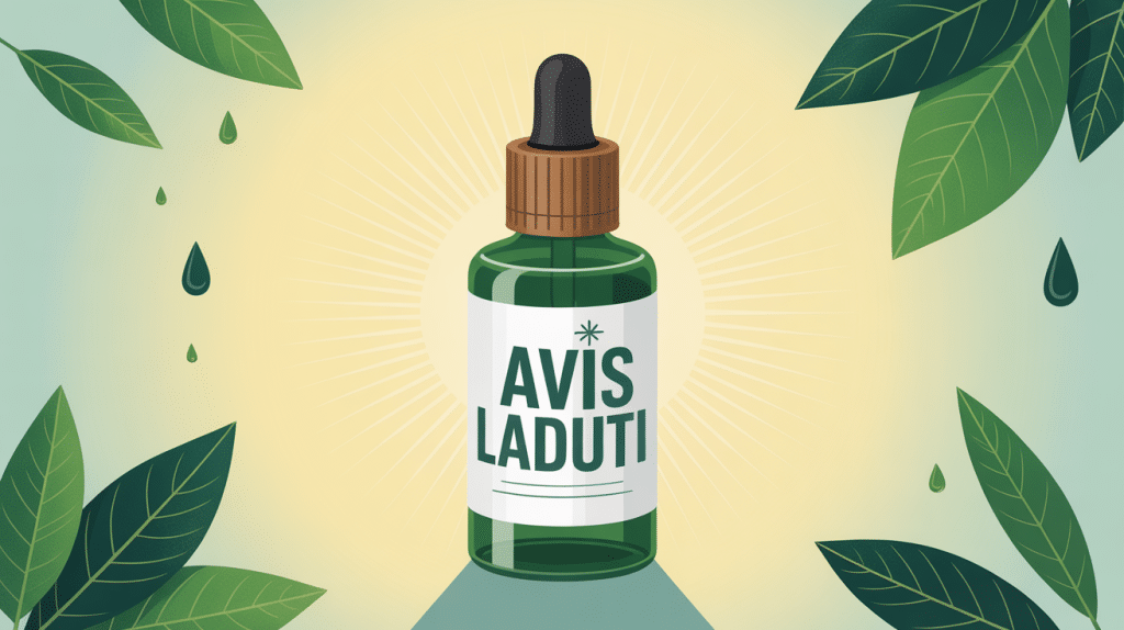 laduti avis illustration flacon fond lumineux