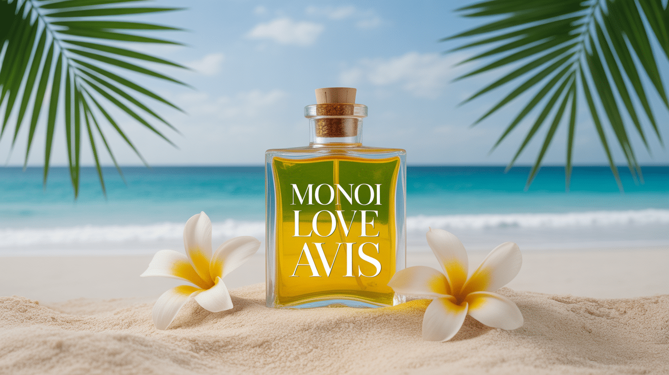 monoi love avis flacon huile dorée plage paradisiaque