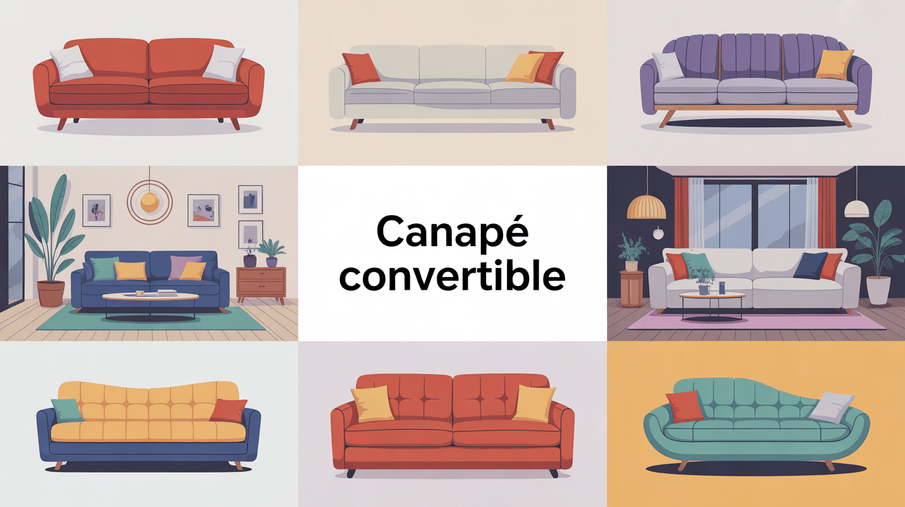 canapé convertible convertible center illustration globale