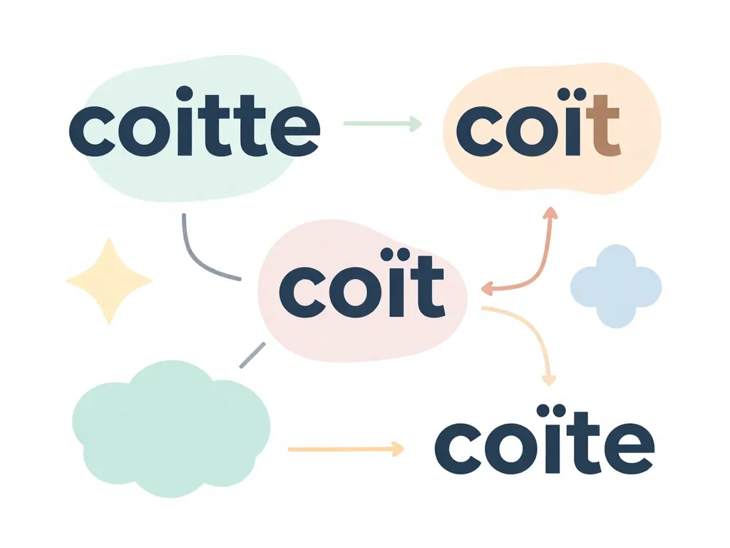 diagramme visuel coitte différences vocabulaire