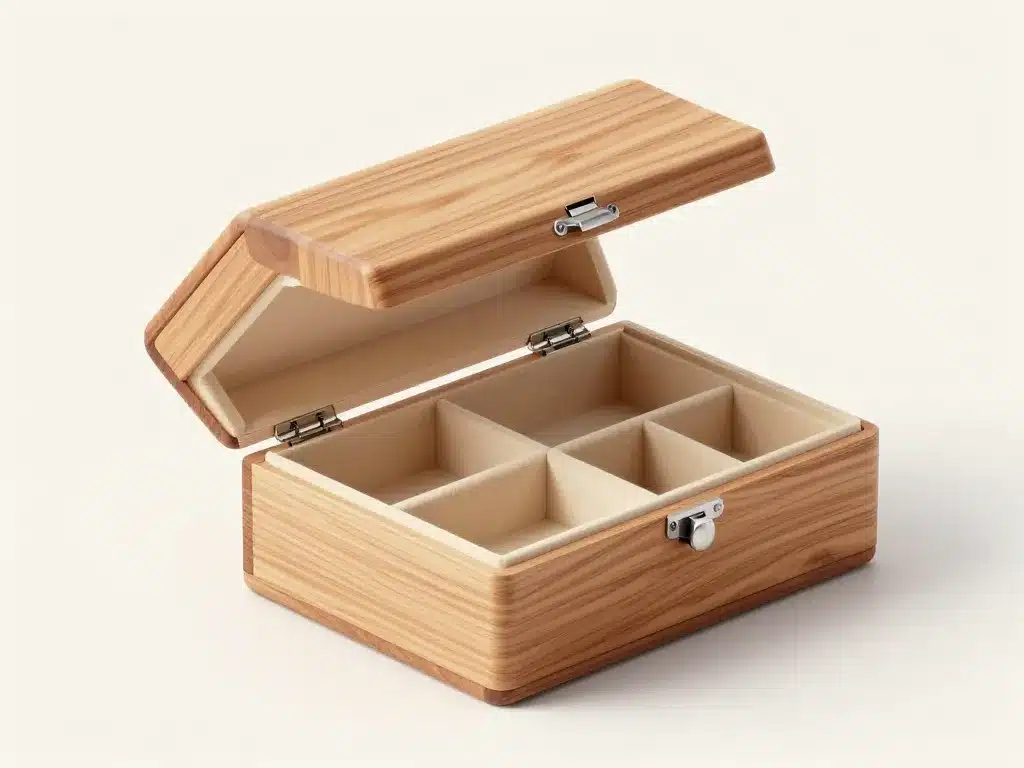 Diagramme d'une boite à bijoux bois haut de gamme