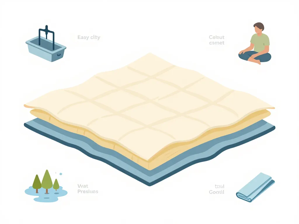 diagramme couches nappe picnic confortable