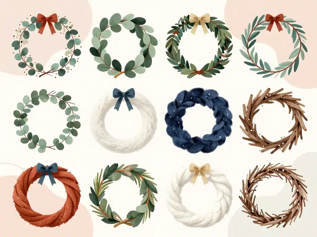 différents styles couronne de noel originale