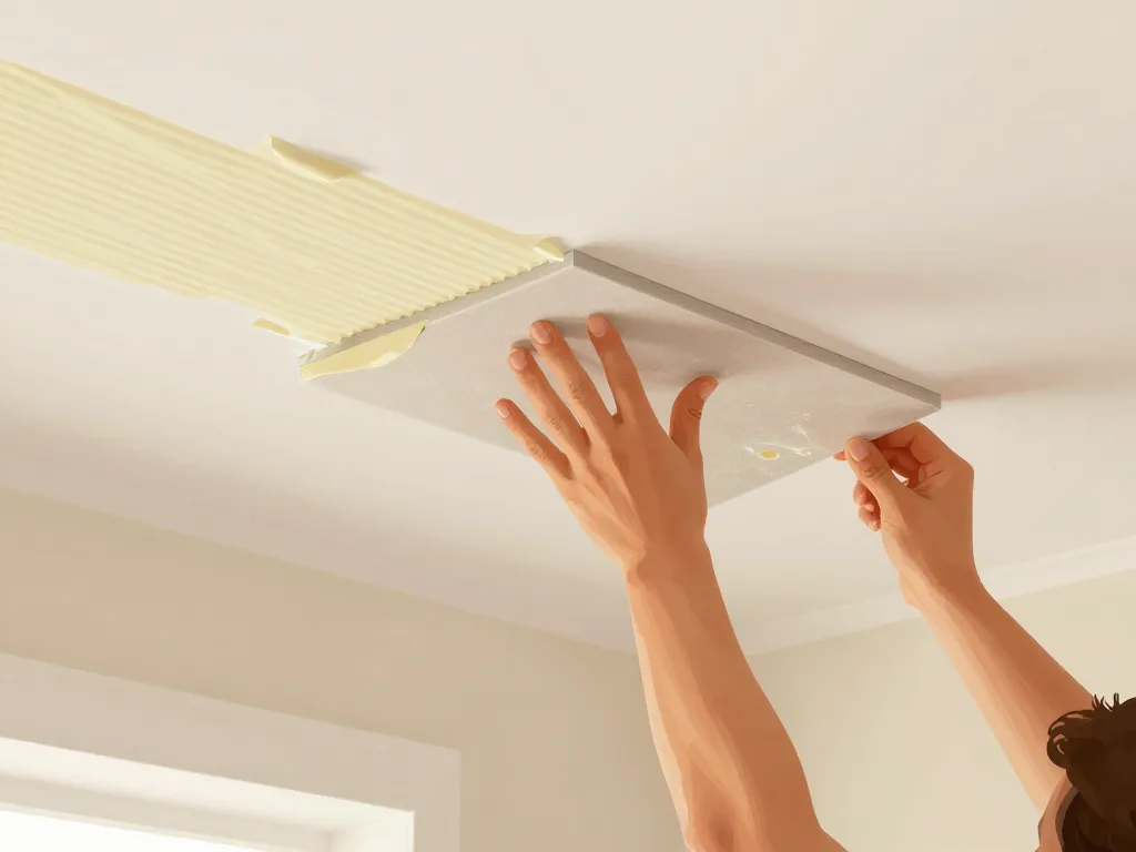 installation dalles en polystyrène pour plafond étapes