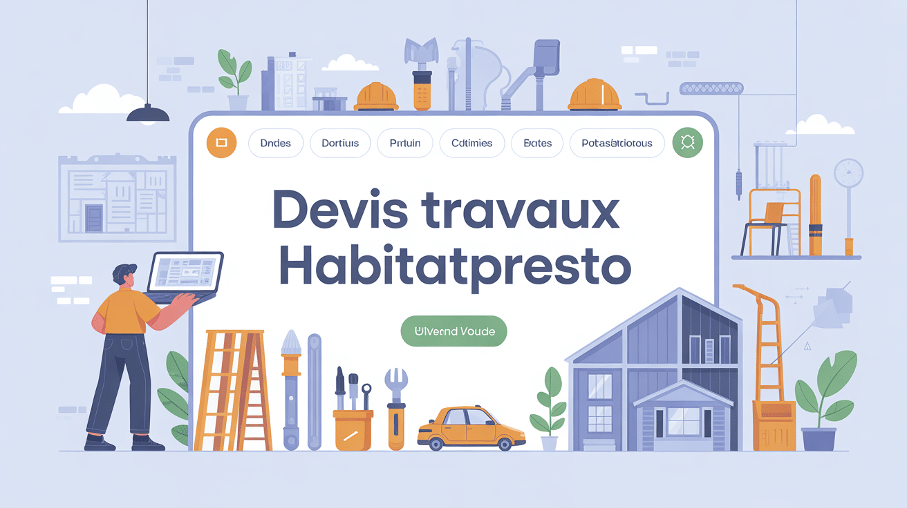 devis travaux habitatpresto illustration modern plateforme