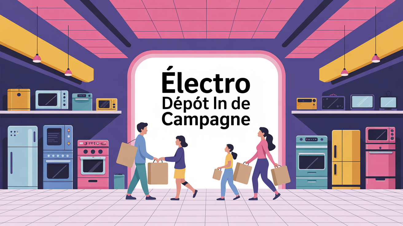 electrodepot plan de campagne magasin illustration vectorielle