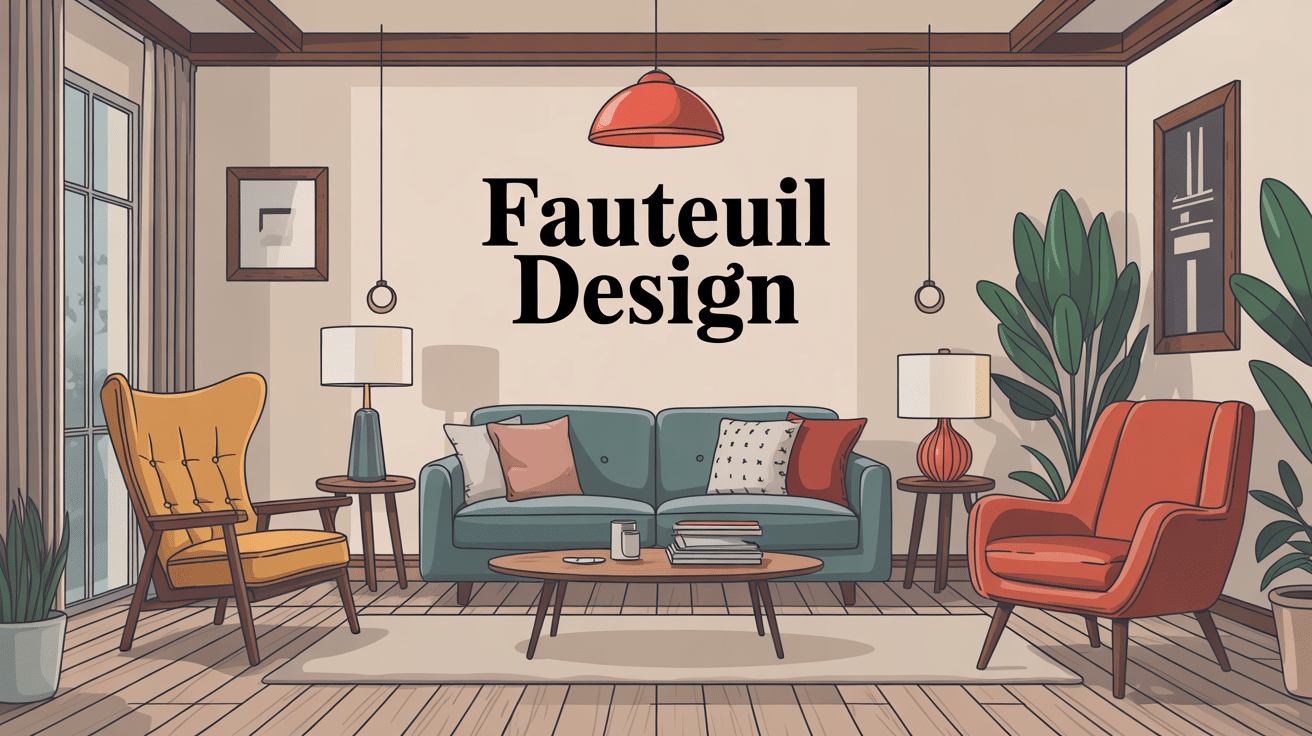 illustration fauteuil design made in design dans salon tendance