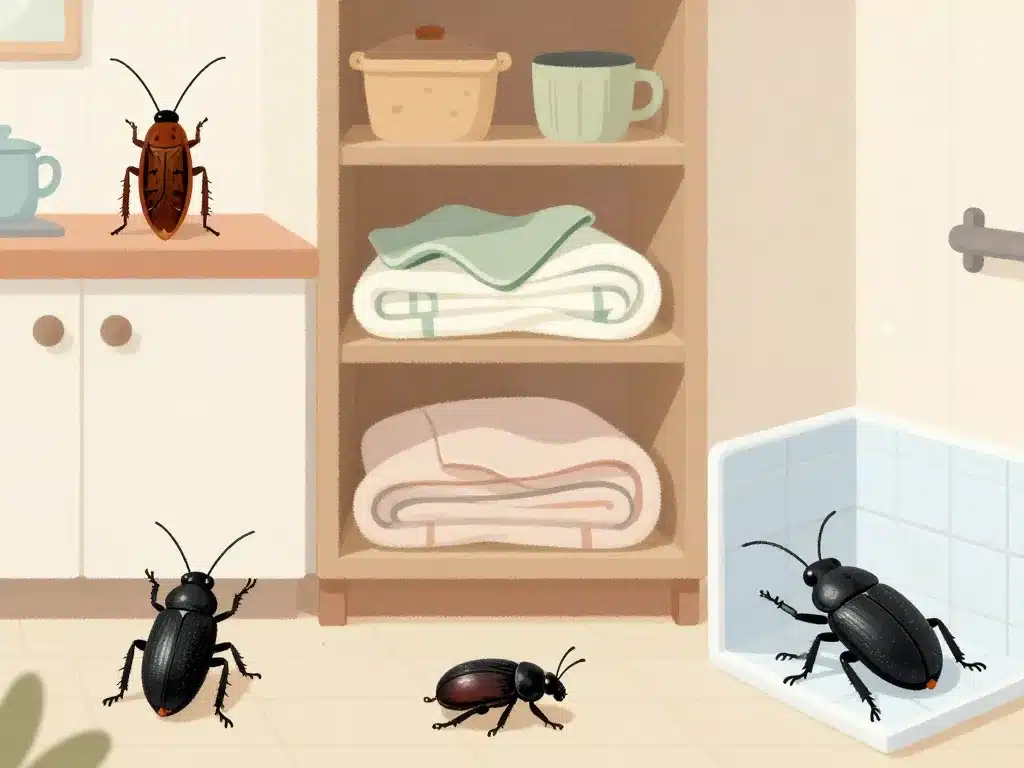 Identifier insecte noir maison environnements domestiques