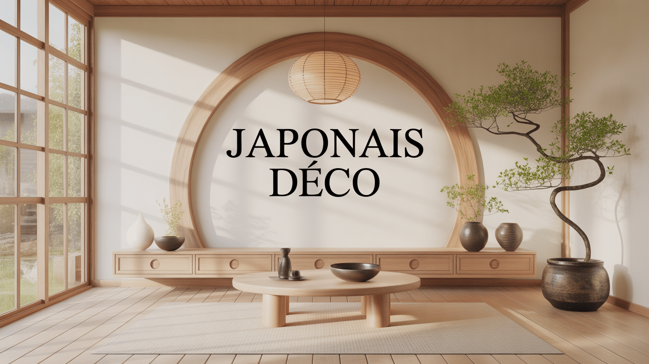 japonais deco illustration intérieure zen et naturelle