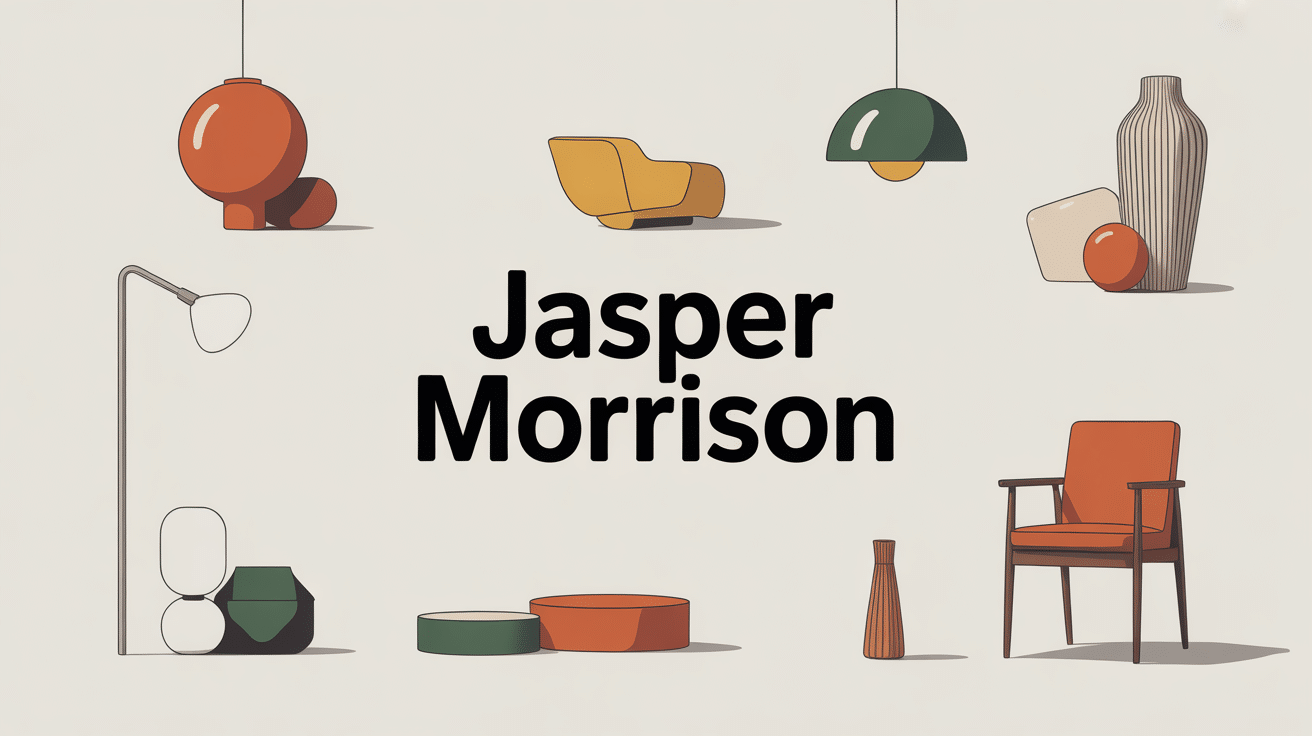 Illustration Jasper Morrison design minimaliste et objets quotidiens