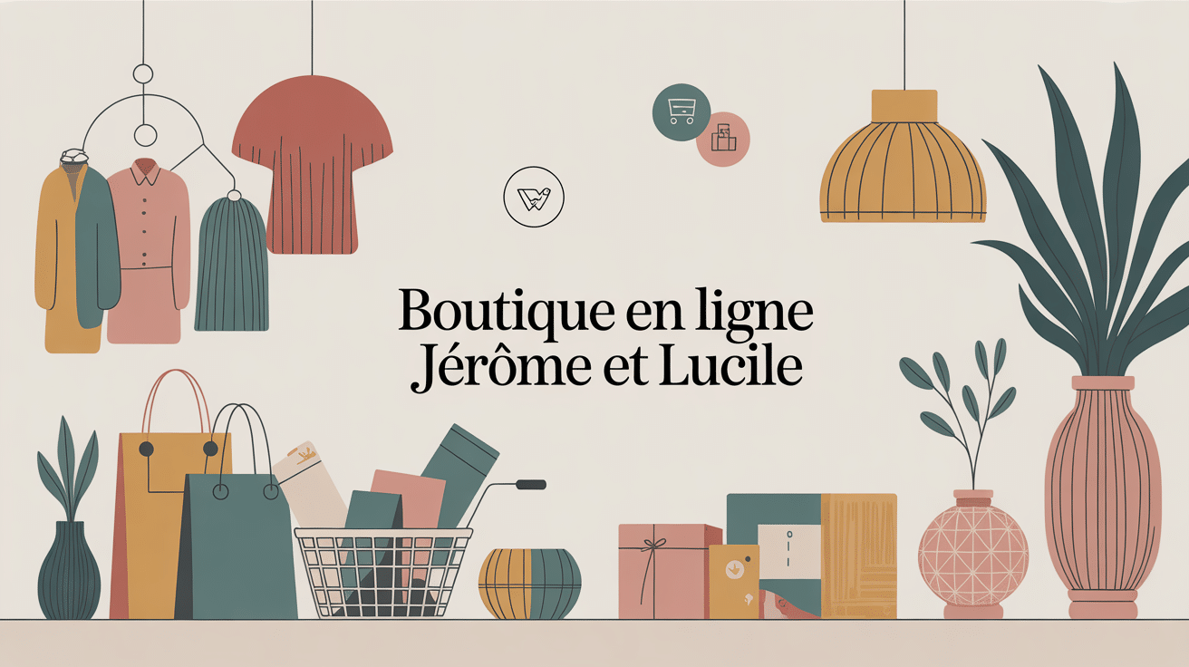 illustration boutique en ligne jérome et lucile modernité convivialité