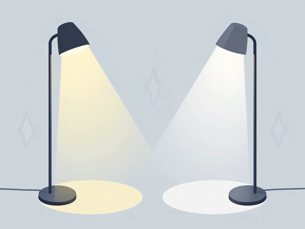 lampe halogène sur pied comparée à un lampadaire LED