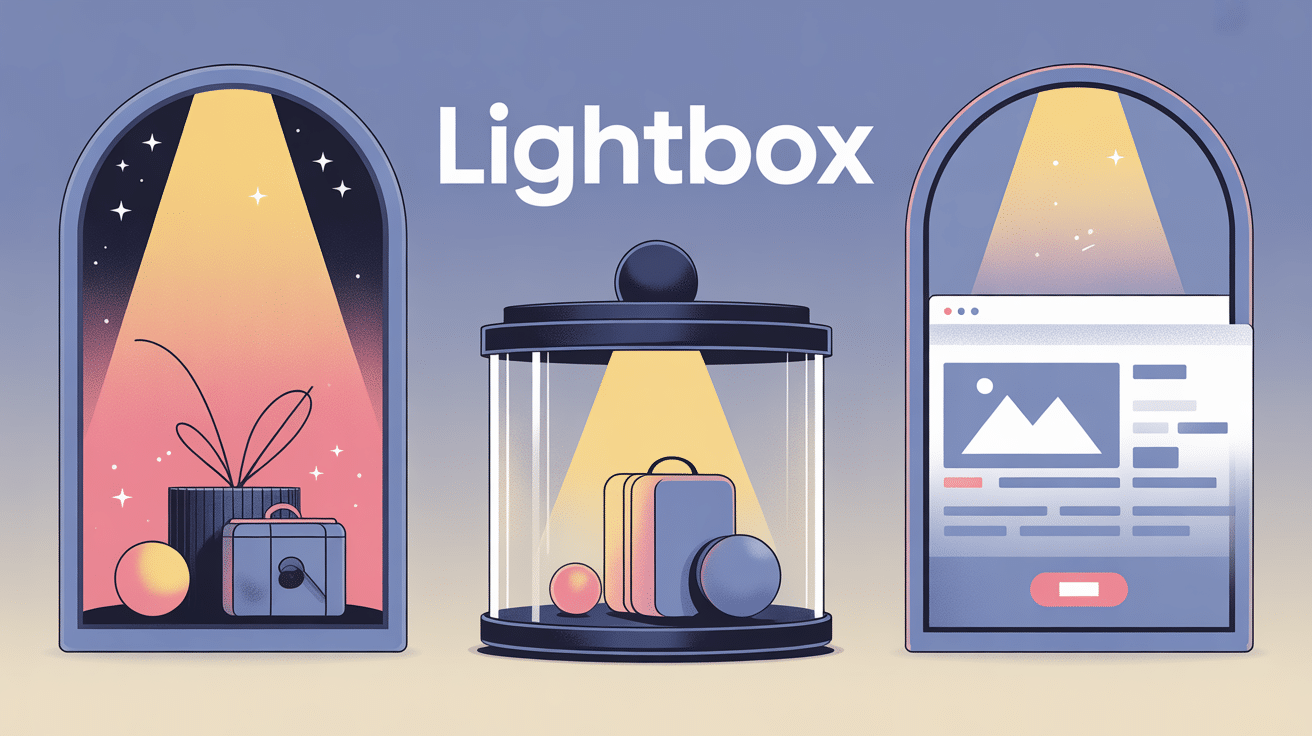illustration lightbox photographie web enseigne