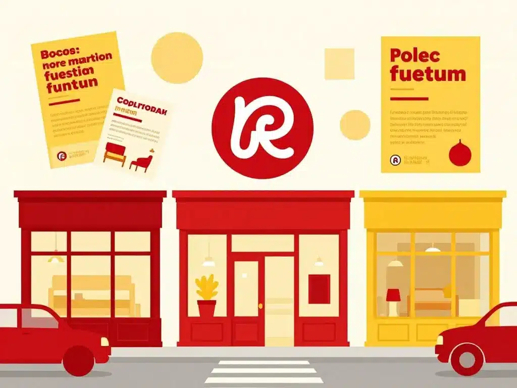 logo conforama édiorial retail rouge jaune