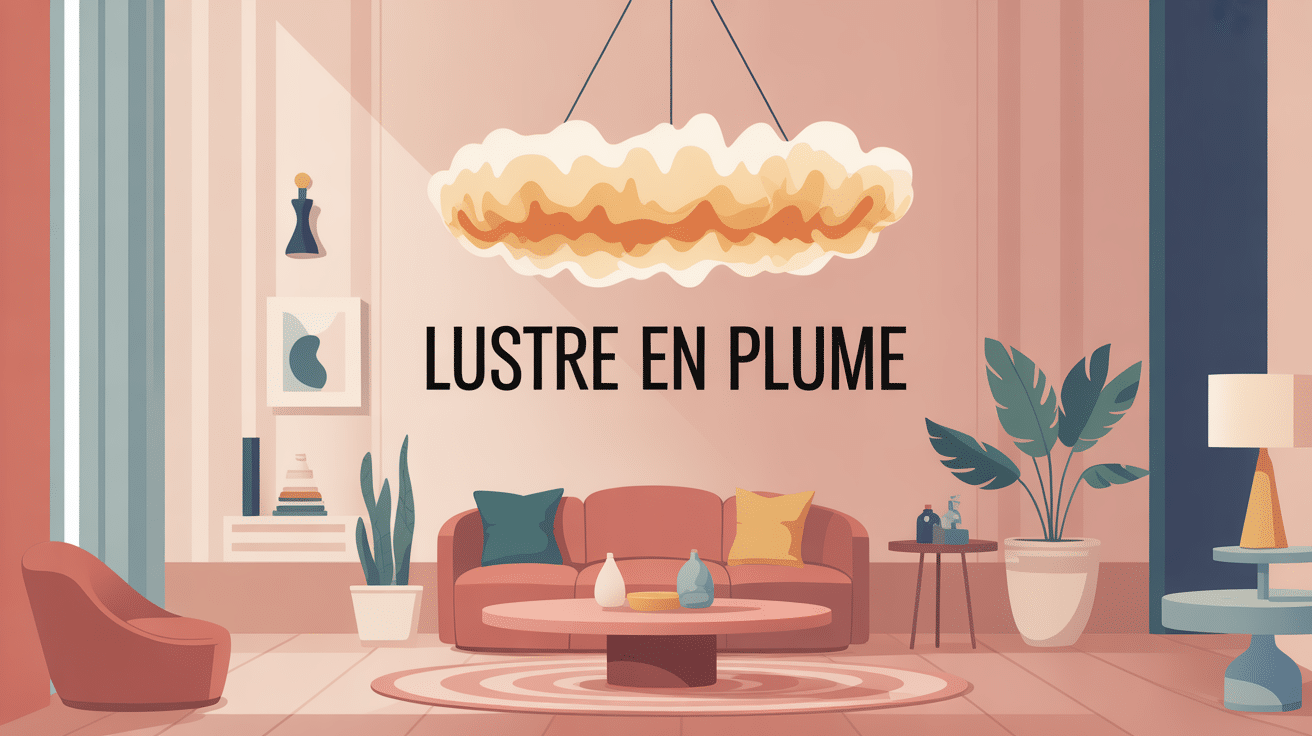 lustre en plume vaporeux intérieur moderne