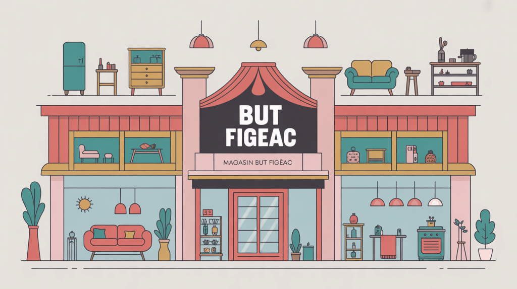 magasin but figeac ambiance chaleureuse illustration