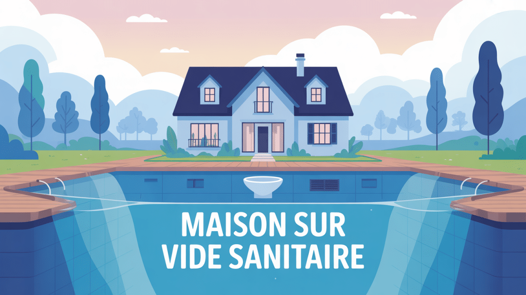 illustration maison sur vide sanitaire coupe ventilation